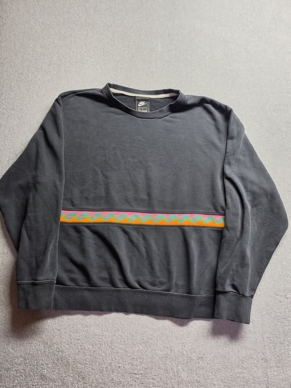 Nike Sweatshirt Womens Large Sportswear Fleece Retro Swoosh CJ3484-010